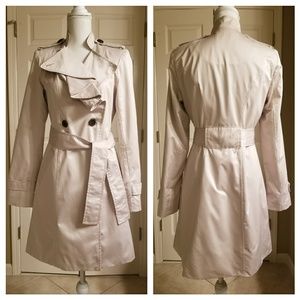 VINCE CAMUTO Ruffle Trench Coat